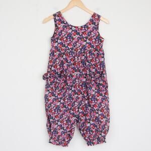 Vintage 1980s Floral Print Jumpsuit Size 10